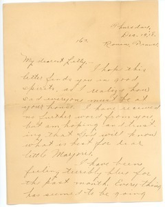 Letter from Frank F. Newth to Letitia Crane