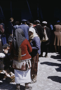 Women chatting at Ohrid market