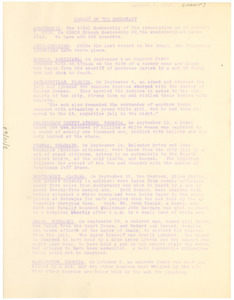 National Association for the Advancement of Colored People Report of the secretary for the October 1919 meeting of the Board.