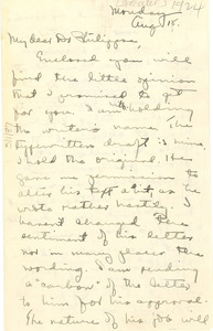Letter from George Streator to A. D. Philippse