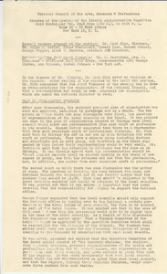 National Council of Arts, Sciences and Professions meeting minutes