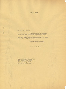 Letter from W. E. B. Du Bois to P. Bernard Young, Jr.