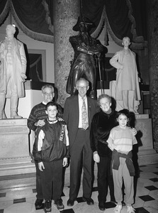 Congressman John W. Olver (center) with visitors to the Capitol