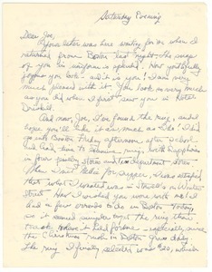 Letter from Judy G. Wood Langland to Joseph Langland