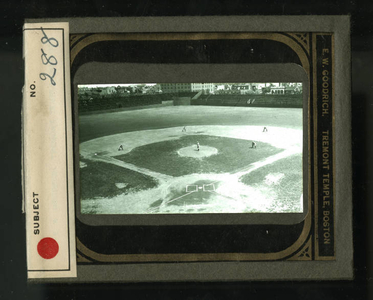 Leslie Mann Baseball Lantern Slide, No. 288