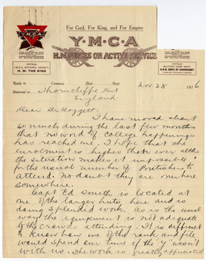 Letter from Roland Moore Jones to Laurence L. Doggett (November 28, 1916)