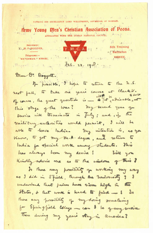 Letter from Montagu F. Modder to Laurence L. Doggett (February 23, 1918)