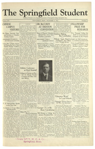 The Springfield Student (vol. 13, no. 11), December 8, 1922