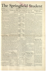 The Springfield Student (vol. 17, no. 19) March 4, 1927