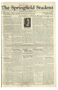The Springfield Student (vol. 20, no. 8) November 22, 1929