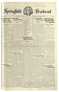 The Springfield Student (vol. 24, no. 11) November 2, 1933