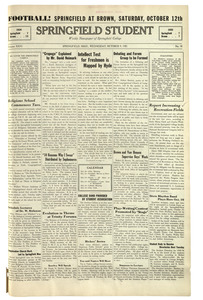 The Springfield Student (vol. 26, no. 10) October 9, 1935