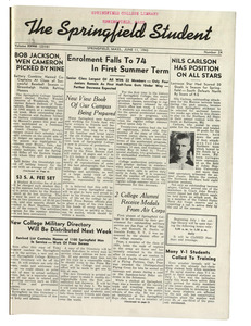 The Springfield Student (vol. 33, no. 24) June 11, 1943