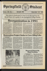 The Springfield Student (vol. 106, no. 1) Sept. 26, 1991