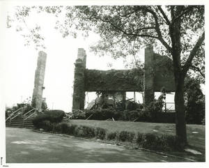 The demolition of the walls of the Memorial Field House, 1979