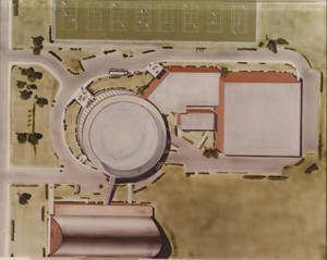 Aerial View Drawing of the Physical Education Complex