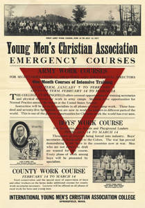 YMCA Emergency Courses Poster (c. 1918)