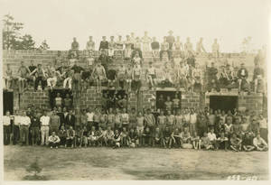 Construction of the Pueblo of the Seven Fires with Students