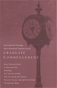 Springfield College Graduate Commencement Program (2012)