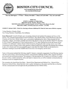 Committee on Public Safety meeting minutes, March 9, 2015