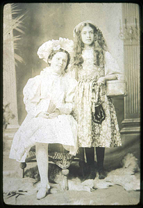 Cliftondale, girl on left is Addie Carter (Cartis?), girl on right is Elsie Hatch (Wardsworth), Granddaughter of Anthony Hatch, Sr.