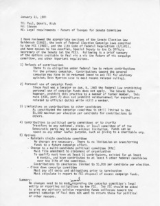 Legal requirements - Future of Tsongas for Senate Committee