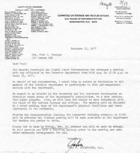 Letter to Paul E. Tsongas from John F. Seiberlin