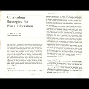 Curriculum strategies for Black liberation.