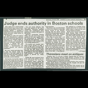 Judge ends authority in Boston schools.