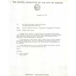 Letter, December 19, 1977.