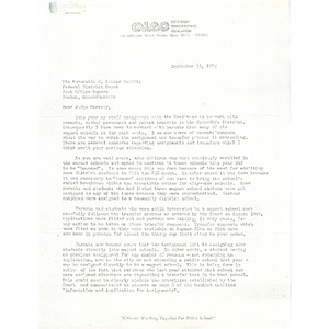 Letter from Marion VanArsdell to Judge W. Arthur Garrity, September 19, 1975.