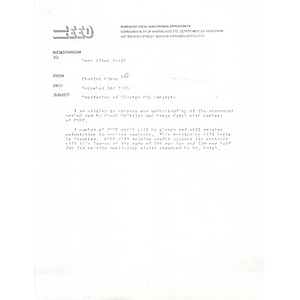 Memo, Monitoring of Chapter 636 projects, December 3, 1976.