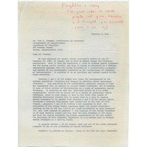 Letter, Owen B. Kiernan, February 4, 1966.
