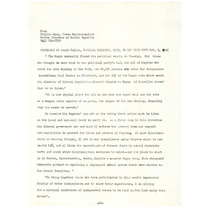 Statement of James Farmer, national director, CORE, in New York City.