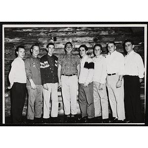 Group of teenage boys pose for a group photo in the South Boston Clubhouse