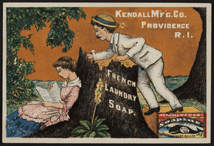 Trade card for Soapine French Laundry Soap, Kendall Mfg. Co., Providence, Rhode Island, undated