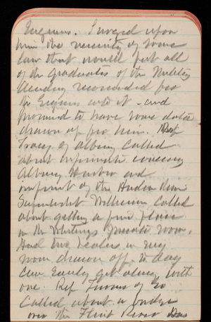 Thomas Lincoln Casey Notebook, November 1888-January 1889, 63, Engineers. I urged upon