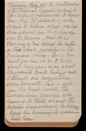 Thomas Lincoln Casey Notebook, November 1894-March 1895, 132, Thursday Feby 28