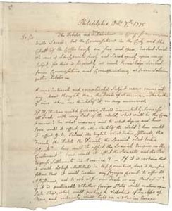 Letter from John Adams to James Warren, 7 October 1775