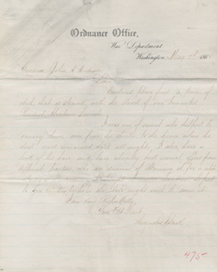 Letter from Augustus Clark to John A. Andrew, 5 May 1865