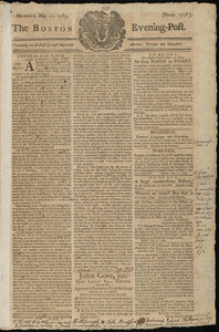 The Boston Evening-Post, 22 May 1769