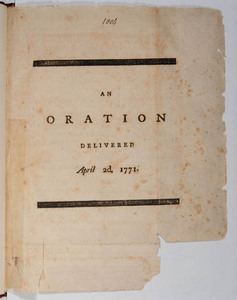 An Oration Delivered April 2d, 1771