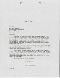 Letter from Mark H. McCormack to Herb McDonald