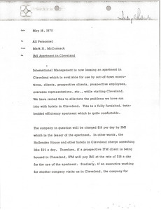 Memorandum from Mark H. McCormack to all personnel