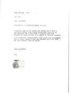 Memorandum from Mark H. McCormack to Ian Todd