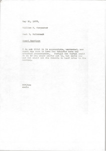 Memorandum from Mark H. McCormack to William H. Carpenter