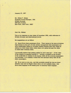 Letter from Mark H. McCormack to Helen P. Mohan