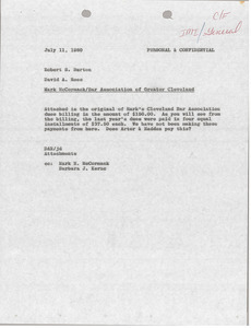 Memorandum from David A. Rees to Robert S. Burton