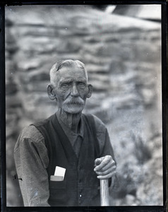 Dugout Dan (Dana Smith): portrait, seated