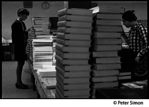 Browsing at the student bookstore, Boston University